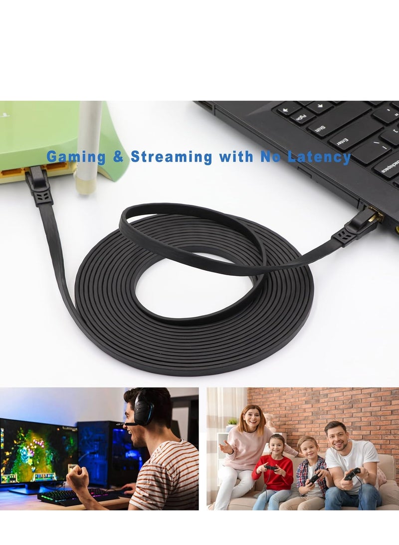 CAT8 Ethernet Cable, High Speed Heavy Duty Cat8 LAN Network Cable 40Gbps, 2000Mhz with Gold Plated RJ45 Connector for Modem, Router, Switch, Gaming, Xbox - Black - Image 5